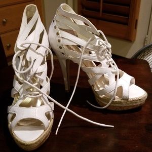 Bakers white and cream heels